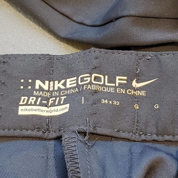 Nike Golf Tour Performance Mens Size 34X32 Dark Gray Tech Pants Flat Front - Picture 4 of 8